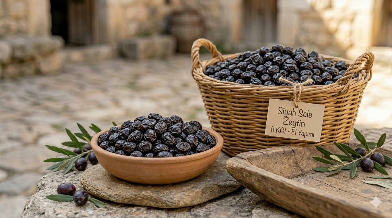 Siyah Sele Zeytin (1 KG)